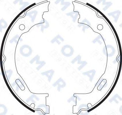FO 9087 FOMAR+FRICTION Brake System Brake Shoe Set, parking brake