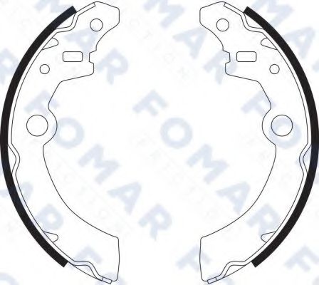 FO 9089 FOMAR+FRICTION Brake System Brake Shoe Set