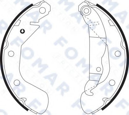 FO 9100 FOMAR+FRICTION Brake Shoe Set