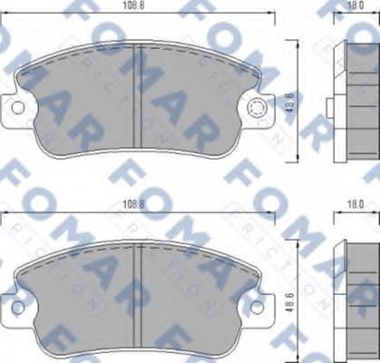 FO 433481 FOMAR+FRICTION Тормозная система Комплект тормозных колодок, дисковый тормоз