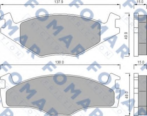 FO 436481 FOMAR+FRICTION Brake Pad Set, disc brake