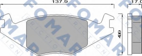 FO 436881 FOMAR+FRICTION Brake Pad Set, disc brake