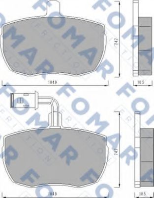 FO 437881 FOMAR+FRICTION Тормозная система Комплект тормозных колодок, дисковый тормоз