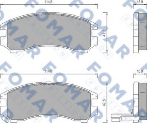 FO 443681 FOMAR+FRICTION Тормозная система Комплект тормозных колодок, дисковый тормоз