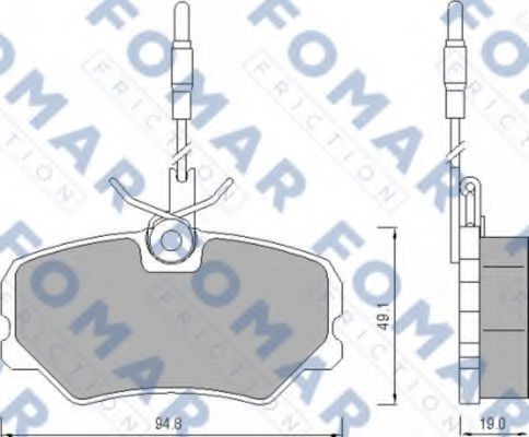 FO 443981 FOMAR+FRICTION Тормозная система Комплект тормозных колодок, дисковый тормоз