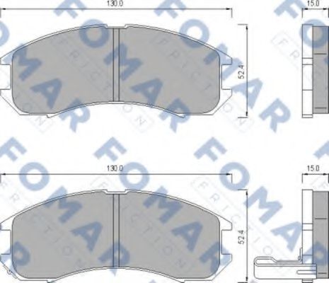 FO 445081 FOMAR+FRICTION Bremsanlage Bremsbelagsatz, Scheibenbremse
