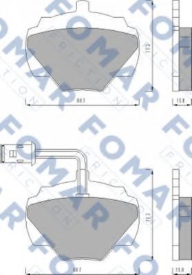 FO 446081 FOMAR+FRICTION Тормозная система Комплект тормозных колодок, дисковый тормоз