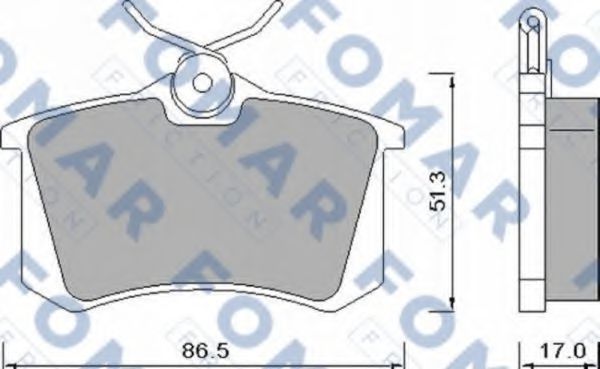 FO 448181 FOMAR+FRICTION Brake Pad Set, disc brake