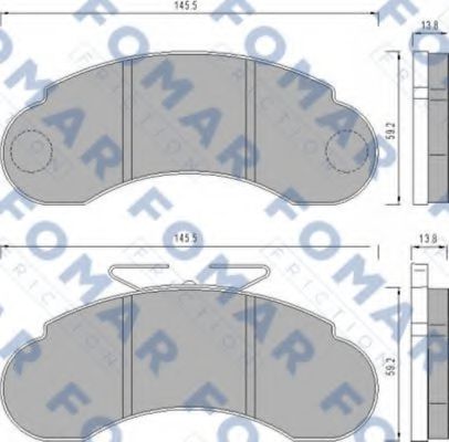 FO 458581 FOMAR+FRICTION Brake System Brake Pad Set, disc brake