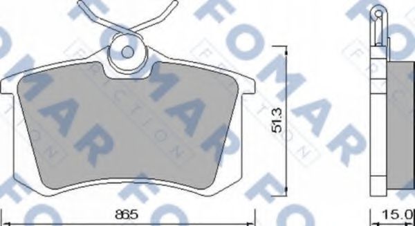 FO 465381 FOMAR+FRICTION Brake Pad Set, disc brake