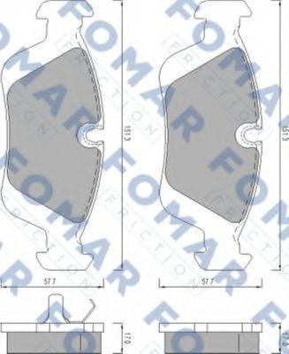 FO 472081 FOMAR+FRICTION Brake Pad Set, disc brake