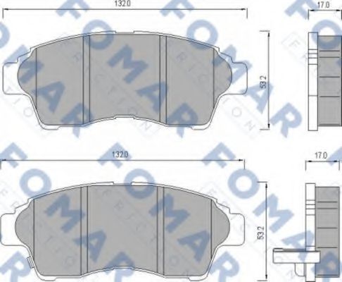 FO 481681 FOMAR+FRICTION Brake Pad Set, disc brake