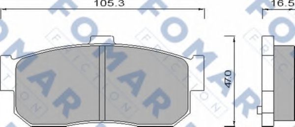 FO 488981 FOMAR+FRICTION Тормозная система Комплект тормозных колодок, дисковый тормоз