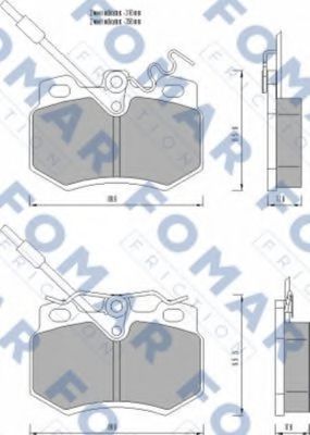 FO 491981 FOMAR+FRICTION Тормозная система Комплект тормозных колодок, дисковый тормоз