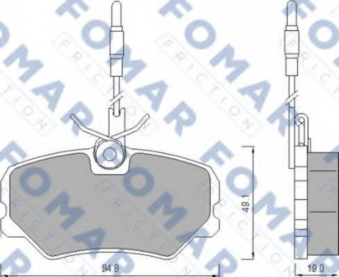 FO 492281 FOMAR+FRICTION Тормозная система Комплект тормозных колодок, дисковый тормоз