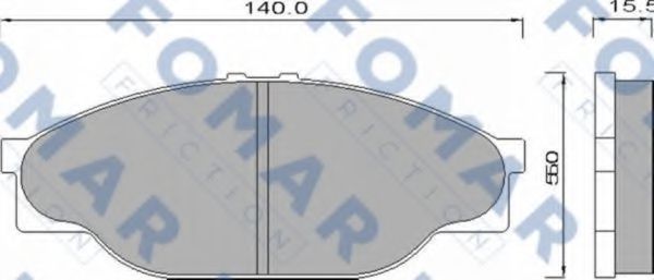FO 493981 FOMAR+FRICTION Bremsanlage Bremsbelagsatz, Scheibenbremse