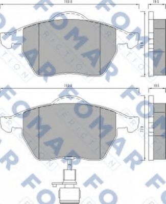 FO 495781 FOMAR+FRICTION Bremsanlage Bremsbelagsatz, Scheibenbremse
