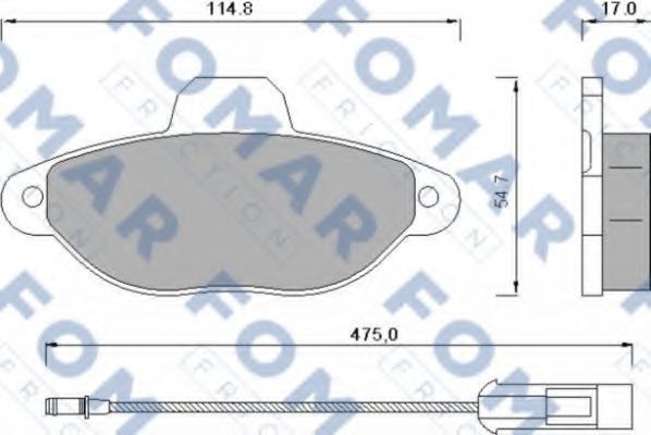 FO 582881 FOMAR+FRICTION Brake Pad Set, disc brake