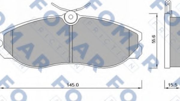 FO 624081 FOMAR+FRICTION Bremsanlage Bremsbelagsatz, Scheibenbremse