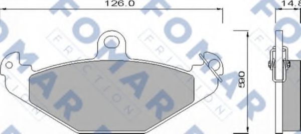 FO 625581 FOMAR+FRICTION Тормозная система Комплект тормозных колодок, дисковый тормоз