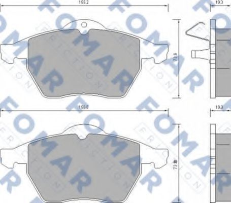 FO 628781 FOMAR+FRICTION Brake Pad Set, disc brake