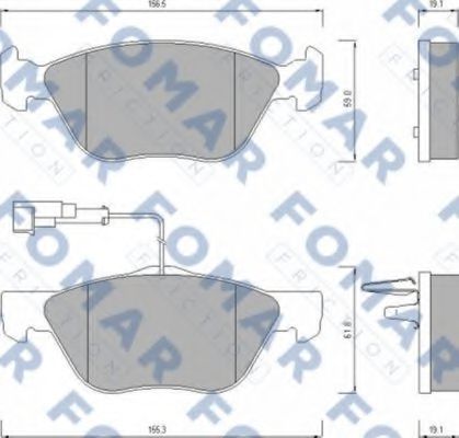 FO 635381 FOMAR+FRICTION Тормозная система Комплект тормозных колодок, дисковый тормоз