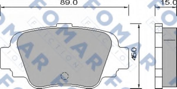 FO 640881 FOMAR+FRICTION Bremsanlage Bremsbelagsatz, Scheibenbremse