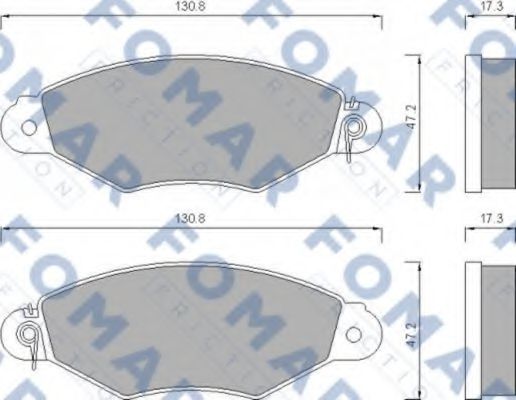FO 673281 FOMAR+FRICTION Brake Pad Set, disc brake