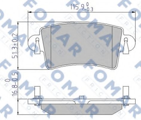 FO 684281 FOMAR+FRICTION Brake Pad Set, disc brake