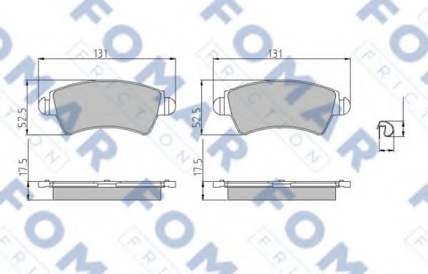 FO 689381 FOMAR+FRICTION Brake Pad Set, disc brake