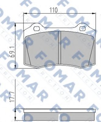 FO 699184 FOMAR+FRICTION Brake Pad Set, disc brake