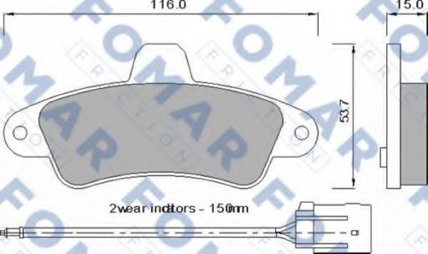 FO 725081 FOMAR+FRICTION Brake Pad Set, disc brake