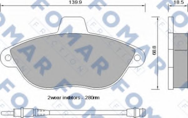FO 742581 FOMAR+FRICTION Brake Pad Set, disc brake