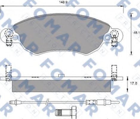 FO 786981 FOMAR+FRICTION Brake Pad Set, disc brake