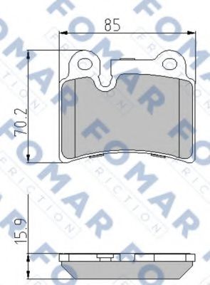 FO 871381 FOMAR+FRICTION Brake Pad Set, disc brake