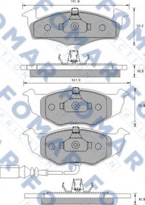FO 907381 FOMAR+FRICTION Brake Pad Set, disc brake