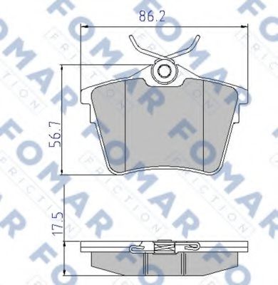 FO 919581 FOMAR+FRICTION Brake Pad Set, disc brake