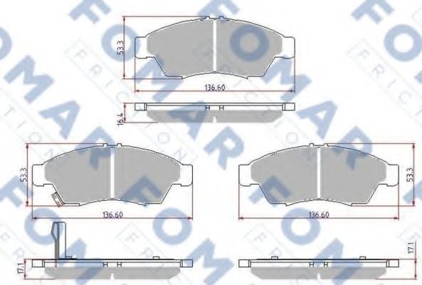 FO 923881 FOMAR+FRICTION Brake Pad Set, disc brake