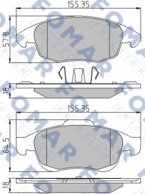 FO 929981 FOMAR+FRICTION Brake Pad Set, disc brake