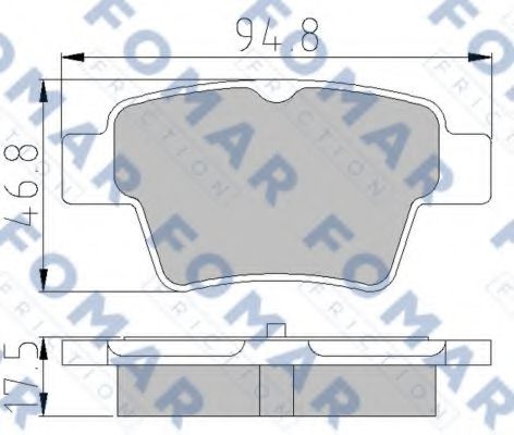 FO 930581 FOMAR+FRICTION Brake Pad Set, disc brake