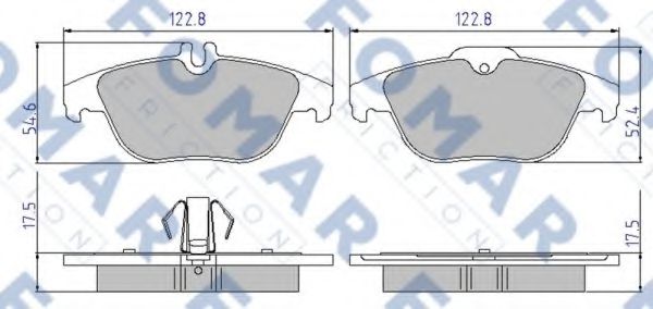 FO 931281 FOMAR+FRICTION Brake Pad Set, disc brake