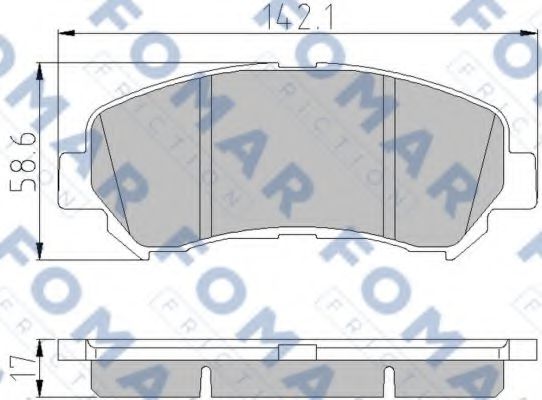 FO 933681 FOMAR+FRICTION Brake Pad Set, disc brake