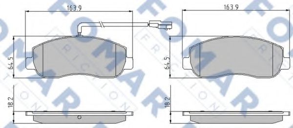 FO 935581 FOMAR+FRICTION Brake Pad Set, disc brake