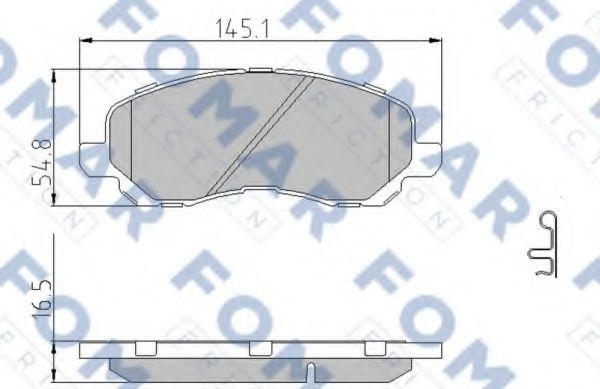 FO 935881 FOMAR+FRICTION Brake Pad Set, disc brake