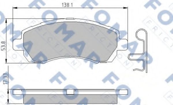 FO 936581 FOMAR+FRICTION Brake Pad Set, disc brake