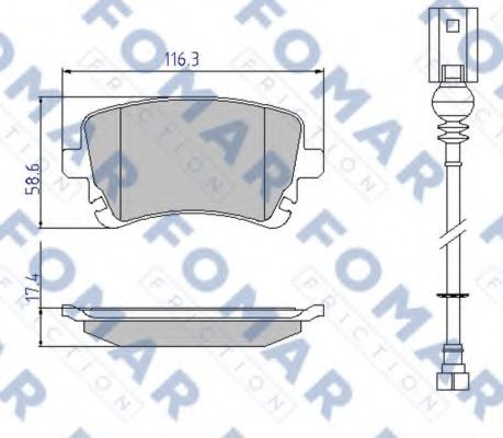 FO 936681 FOMAR+FRICTION Тормозная система Комплект тормозных колодок, дисковый тормоз