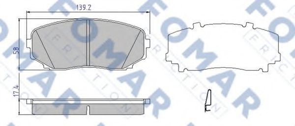 FO 957681 FOMAR+FRICTION Brake System Brake Pad Set, disc brake