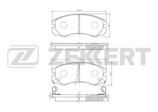 BS-1111 ZEKKERT Brake Pad Set, disc brake
