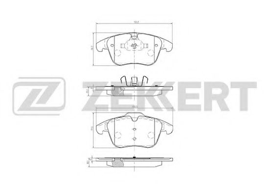 BS-1128 ZEKKERT Brake Pad Set, disc brake