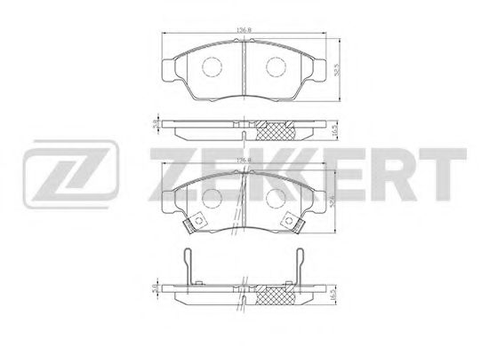BS-1139 ZEKKERT Brake Pad Set, disc brake